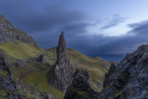 The Needle, photographed in the last gasp of nighttime, half an hour before sunrise.